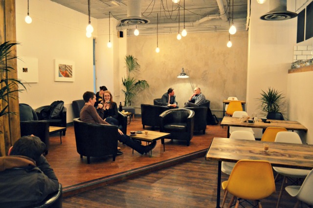 A popular and open space for gathering with friends.