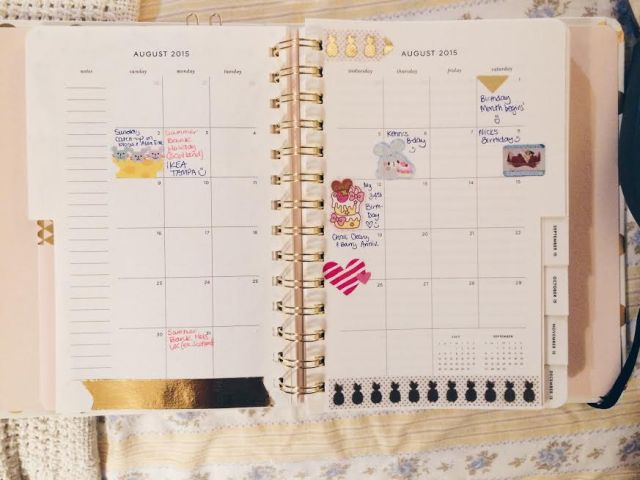 kate spade planner august full calendar